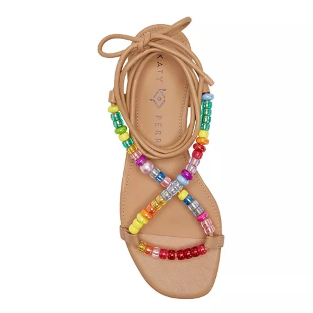 Katy Perry SZ: 7.5  The Halie Beaded Sandal 
Color: Biscotti Bright Multi